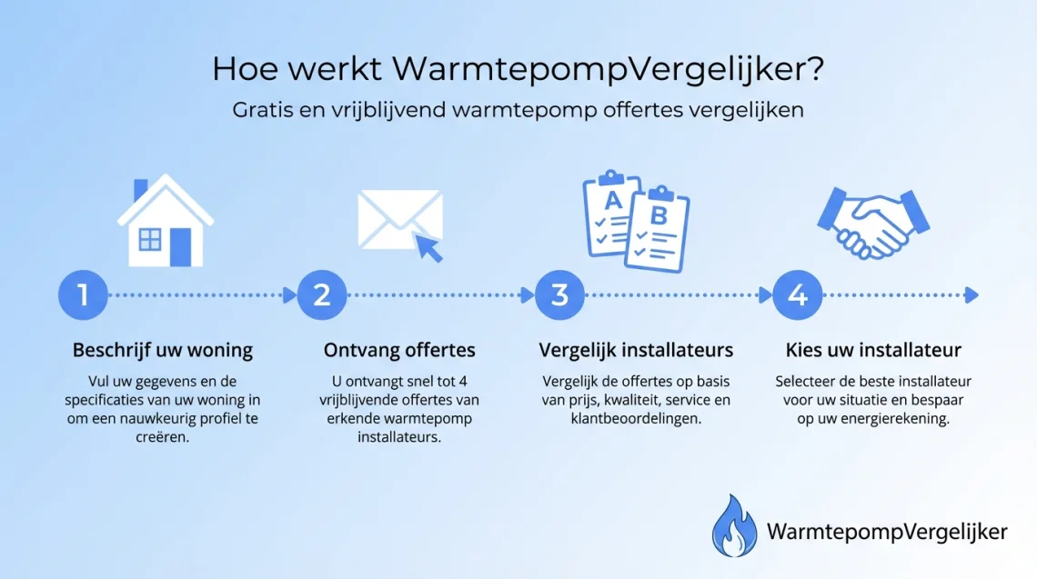 Hoe werkt WarmtepompVergelijker - warmtepomp vergelijken in Dronten