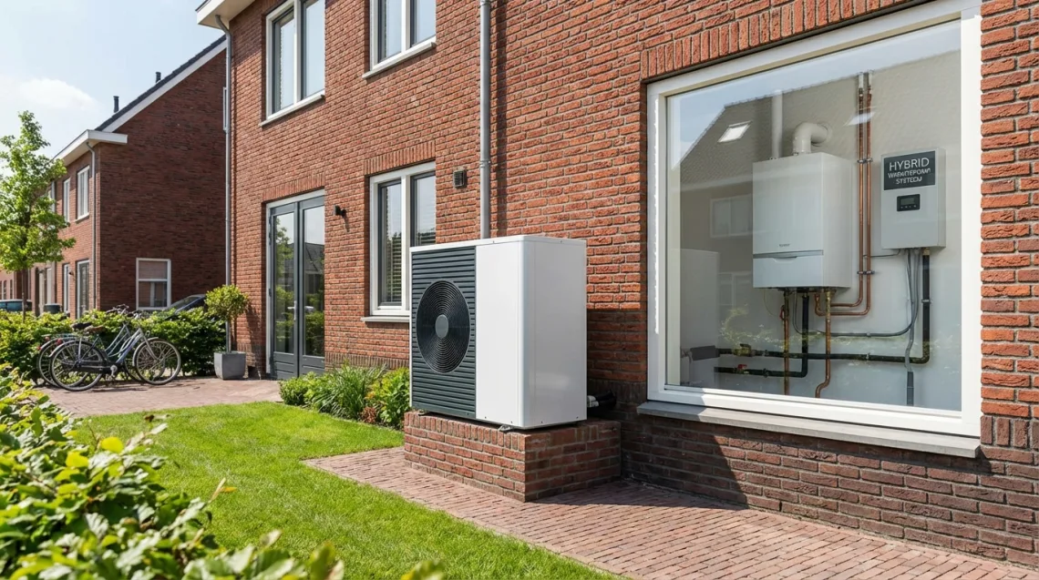 Realisatie warmtepomp Ens - Hybride warmtepomp naast cv-ketel